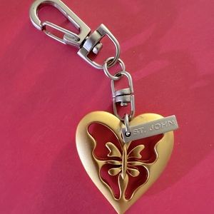 Butterfly 🦋 in a heart ❤️! St. John two-toned key chain or bag charm. Ne…